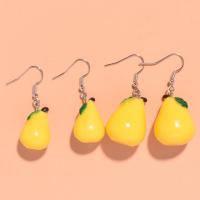 Resin Earring, Pear, handmade, fashion jewelry & different size for choice & for woman, Approx 10Pairs/Lot, Sold By Lot
