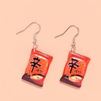 Resin Earring handmade fashion jewelry & for woman 15*50mm Approx Sold By Lot
