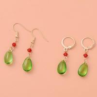 Crystal Earrings with Zinc Alloy polished fashion jewelry & for woman Approx Sold By Lot