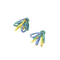 Boucle d'oreille bijoux acrylique, avec Seedbead, bijoux de mode & pour femme, 31x18mm, Vendu par paire