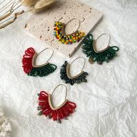 Boucles d'oreilles en alliage de zinc, avec Seedbead, bijoux de mode & pour femme, plus de couleurs à choisir, protéger l'environnement, sans nickel, plomb et cadmium, Vendu par paire