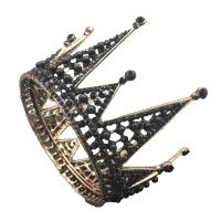 Krone, Zinklegierung, mit Kunststoff Perlen, plattiert, Modeschmuck & für Frau & mit Strass, frei von Nickel, Blei & Kadmium, 98x85mm, verkauft von PC