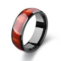 Палец кольцо из нержавеющей стали, Нержавеющая сталь 304, ювелирные изделия моды & разный размер для выбора & Мужский, черный, продается PC