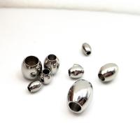 Perlas de acero inoxidable, acero inoxidable 304, Tambor, pulido, Bricolaje & diverso tamaño para la opción, color original, 100PCs/Bolsa, Vendido por Bolsa