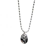Edelstahl Schmuck Halskette, 316 L Edelstahl, mit Verlängerungskettchen von 5cm, oval, verschiedene Stile für Wahl & für Frau, keine, 11x15mm, Länge:40 cm, verkauft von PC