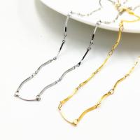 Stainless Steel Necklace Chain, 316L Stainless Steel, Vacuum Ion Plating, DIY, more colors for choice, 15.50x1mm, 10m/Bag, Sold By Bag