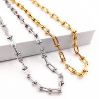 Rozsdamentes acél Nekclace Chain, 316L rozsdamentes acél, DIY, több színt a választás, 13.50x5mm, Által értékesített m