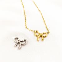 Stainless Steel Jewelry Necklace 316L Stainless Steel Bowknot Vacuum Ion Plating & for woman Sold By PC