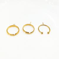 304 Stainless Steel Loop Ring Základní, DIY & různé styly pro výběr, zlatý, Prodáno By PC