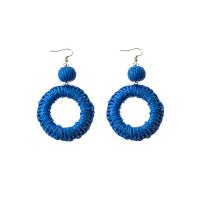 Earring Jewelry Rafidah Grass with Zinc Alloy Donut Bohemian style & for woman Sold By Pair