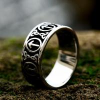 Titanium Steel Finger Ring polished vintage & for man original color US Ring Sold By PC