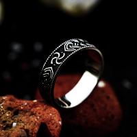 Titanium Čelik Finger Ring, uglađen, Berba & različite veličine za izbor & za čovjeka, izvorna boja, Veličina:7-13, Prodano By PC