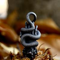Stainless Steel Animal Pendants 304 Stainless Steel Snake polished vintage & DIY original color Sold By PC