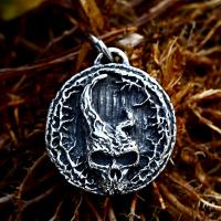 Stainless Steel Skull Pendants, 304 Stainless Steel, polished, vintage & DIY, original color, 41.50x54.20mm, Sold By PC