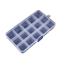 Storage Box, Polypropylene(PP), dustproof & transparent & 15 cells, 170x97x22mm, Sold By PC