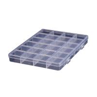 Caja de Almacenaamiento, Polipropileno (PP), Polvo & transparente & 24 células & diferentes estilos para la opción, 190x131x18mm, Vendido por UD