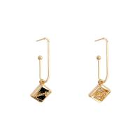 Asymmetric Earrings Zinc Alloy high quality plated fashion jewelry & for woman & with rhinestone golden nickel lead & cadmium free Sold By Pair