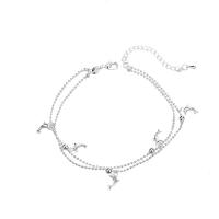 Tibetan Style Anklet, with 1.97inch extender chain, silver color plated, fashion jewelry & for woman, nickel, lead & cadmium free, Length:Approx 7.87 Inch, Sold By PC