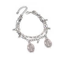 Tibetan Style Bracelet, with 1.38inch extender chain, silver color plated, Double Layer & fashion jewelry & Unisex, nickel, lead & cadmium free, Length:Approx 6.3 Inch, Sold By PC
