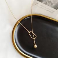 Zinklegierung Schmuck Halskette, goldfarben plattiert, Modeschmuck & für Frau, frei von Nickel, Blei & Kadmium, Länge:ca. 65 cm, verkauft von PC