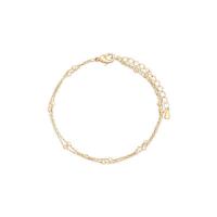 Zinc Alloy Bracelet with Brass with 1.57inch extender chain plated Double Layer & fashion jewelry & for woman nickel lead & cadmium free Length Approx 5.51 Inch Sold By PC