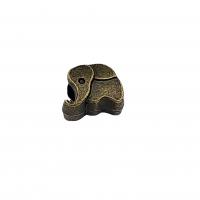 Tibetan Style Jewelry Beads, Elephant, antique bronze color plated, vintage & DIY, nickel, lead & cadmium free, 10x7mm, Approx 100PCs/Bag, Sold By Bag