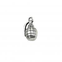 Tibetan Style Pendants, Grenade, antique silver color plated, vintage & DIY, nickel, lead & cadmium free, 11x18mm, Approx 100PCs/Bag, Sold By Bag