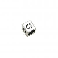 Zinc Alloy Jewelry Beads Square antique silver color plated vintage & DIY nickel lead & cadmium free Approx Sold By Bag