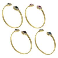Evil Eye šperky náramek, Mosaz, barva pozlacený, módní šperky & pro ženy, více barev na výběr, nikl, olovo a kadmium zdarma, 11.5mm,4mm, Vnitřní průměr:Cca 56mm, Prodáno By PC