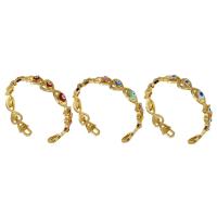 Bracelet Evil Eye bijoux, laiton, Placage de couleur d'or, bijoux de mode & pour femme & émail, plus de couleurs à choisir, protéger l'environnement, sans nickel, plomb et cadmium, 13mm, Diamètre intérieur:Environ 54mm, Vendu par PC