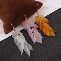 Zinc Alloy Drop Earrings with Resin fashion jewelry & for woman nickel lead & cadmium free Sold By Pair