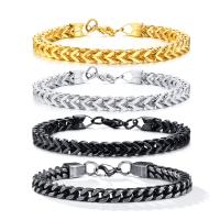 Bijoux bracelet en acier inoxydable, Acier inoxydable 304, bijoux de mode & longueur différente pour le choix & pour homme, plus de couleurs à choisir, 6mm, Vendu par PC