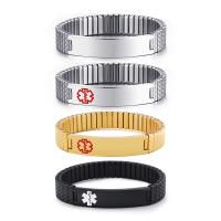 Bijoux bracelet en acier inoxydable, Acier inoxydable 304, bijoux de mode & unisexe & styles différents pour le choix, plus de couleurs à choisir, 12mm, Vendu par PC