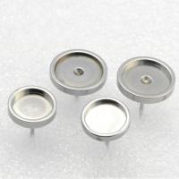 Stainless Steel Earring Stud Component, 304 Stainless Steel, DIY & different size for choice, original color, Sold By PC