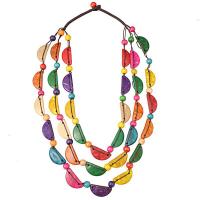 Mode Halskette, Kokosrinde, drei Schichten & Modeschmuck & unisex, gemischte Farben, Länge:ca. 23.62 ZollInch, verkauft von PC