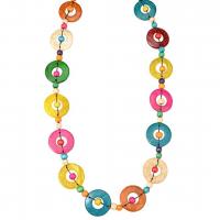 Colar bijuterias, Coco, joias de moda & unissex, cores misturadas, comprimento Aprox 28.35 inchaltura, vendido por PC