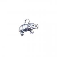 Zinc Alloy Animal Pendants Elephant antique silver color plated vintage & DIY nickel lead & cadmium free Approx Sold By Bag