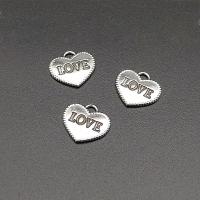 Tibetan Style Heart Pendants, antique silver color plated, vintage & DIY, nickel, lead & cadmium free, 14x13mm, Approx 100PCs/Bag, Sold By Bag