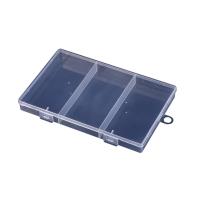 Storage Box, Polypropylene(PP), transparent & 3 cells, 180x115x19mm, Sold By PC