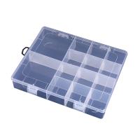Storage Box, Polypropylene(PP), Rectangle, dustproof & transparent & 14 cells, 208x168x40mm, Sold By PC