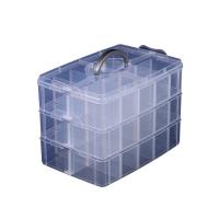 Коробка для хранения, Полипропилен(PP), три слоя & Пылезащитный & прозрачный & разный размер для выбора, Много цветов для выбора, продается PC