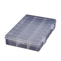 Storage Box, Polypropylene(PP), Rectangle, dustproof & transparent & 24 cells, 195x130x36mm, Sold By PC