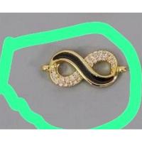 Brass Jewelry Connector, Infinity, high quality gold color plated, DIY, more colors for choice, 10PCs/Lot, Sold By Lot