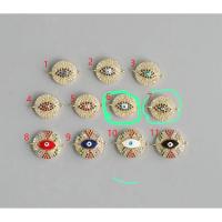 Evil Eye Connector, Brass, high quality plated, DIY & different styles for choice, 10PCs/Lot, Sold By Lot