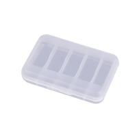 Caja de Almacenaamiento, Polipropileno (PP), Rectángular, Polvo & 5 células & transparente, 81x55x17mm, Vendido por UD