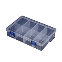 Storage Box, Polypropylene(PP), Rectangle, dustproof & transparent & 8 cells, 200x135x45mm, Sold By PC