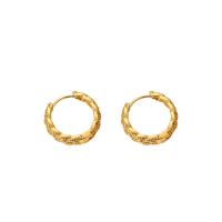 Messing Huggie Hoop Earring, echt goud verguld, mode sieraden & voor vrouw, gouden, nikkel, lood en cadmium vrij, 16x17mm, Verkocht door pair