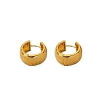 Messing Huggie Hoop Ohrringe, vergoldet, Modeschmuck & für Frau, goldfarben, frei von Nickel, Blei & Kadmium, 19x19mm, verkauft von Paar