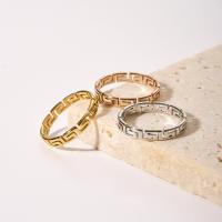Stainless Steel Finger Ring 304 Stainless Steel 18K gold plated fashion jewelry & for woman 4mm Sold By PC
