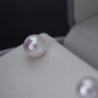 Freshwater Pearl Earrings 925 sterling silver post pin Round Natural & fashion jewelry & for woman pink Sold By Pair